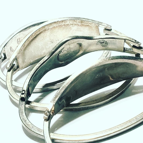 Bundle of 4 sterling silver Alpaca Mexico Bracelet - Picture 3 of 6